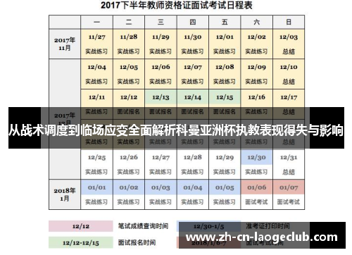 从战术调度到临场应变全面解析科曼亚洲杯执教表现得失与影响